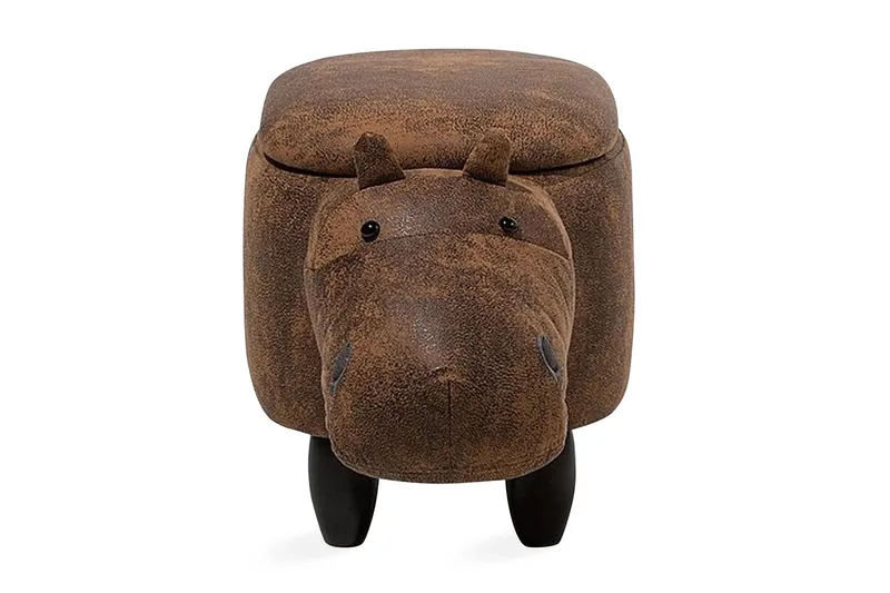 Hippo Sittpuff 32 cm - Brun — Brun