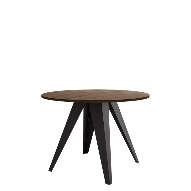 Hoban Matbord rund förlängningsbart 100-138 cm - Svart, brun — Svart, brun