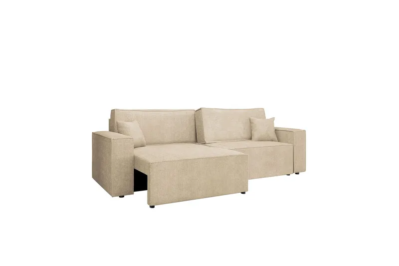 Hobson Bäddsoffa 3-sits i Plysch - Beige (Art.nr 3079480) — Beige