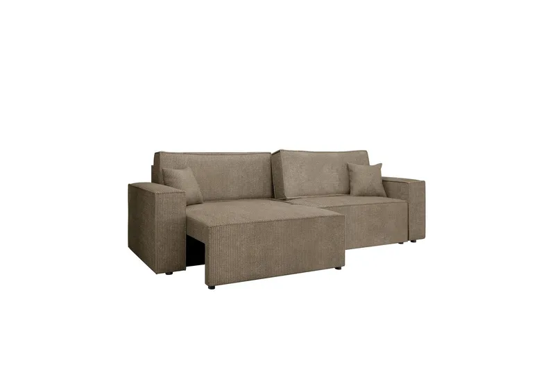 Hobson Bäddsoffa 3-sits i Plysch - Brun (Art.nr 3079483) — Brun