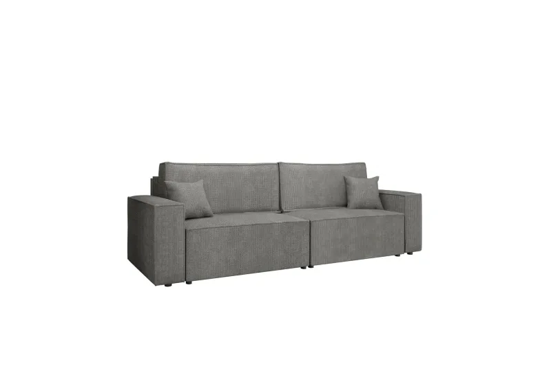 Hobson Bäddsoffa 3-sits i Plysch - Grå (Art.nr 3079472) — Grå