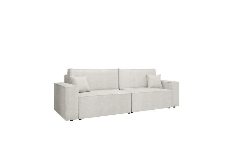 Hobson Bäddsoffa 3-sits i Plysch - Vit (Art.nr 3079477) — Vit