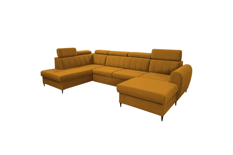 Hoffman Soffa med Divan och Schäslong 4-sits - Gul (Art.nr 3068241) — Gul