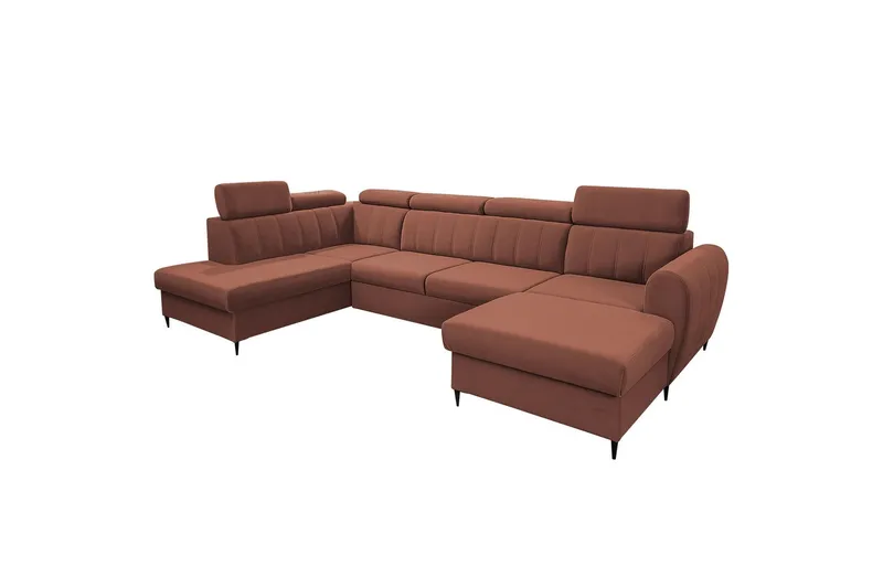 Hoffman Soffa med Divan och Schäslong 4-sits - Koppar (Art.nr 3067985) — Koppar