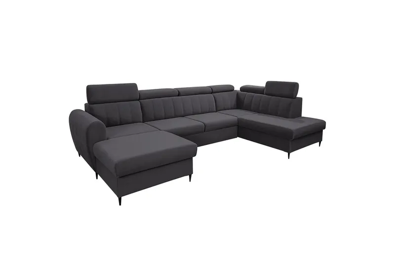 Hoffman Soffa med Divan och Schäslong 4-sits - Mörkgrå (Art.nr 3067845) — Mörkgrå