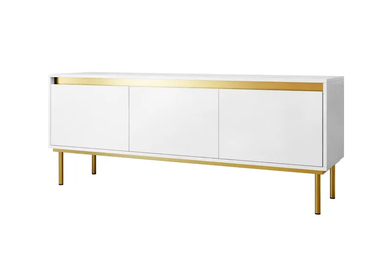 Hollander Tv-bänk 150 cm - Vit/Guld — Vit/Guld