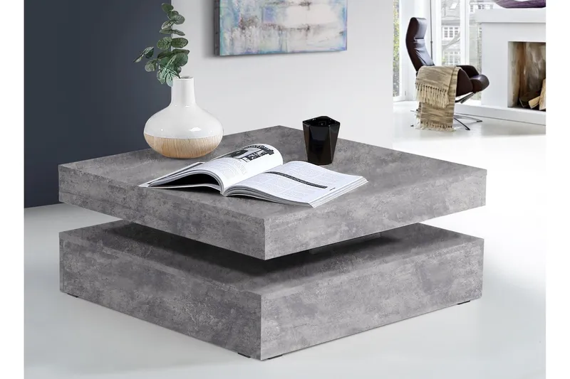 Holmeswood Soffbord 78 cm med Förvaring Hylla - Ljusgrå — Ljusgrå