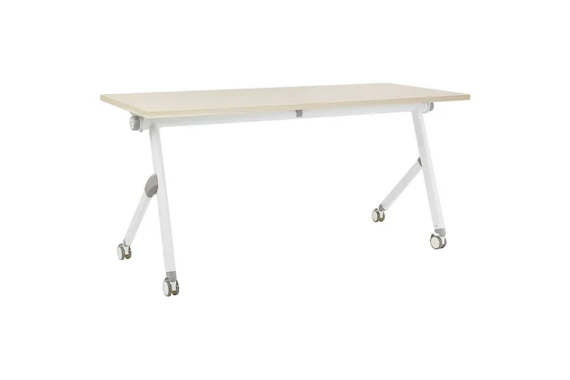 Hopfällbart skrivbord Bendi Ljus trä/vit, 160x60x75 cm - Ljus trä/vit, 160x60x75 cm — Ljus trä/vit, 160x60x75 cm
