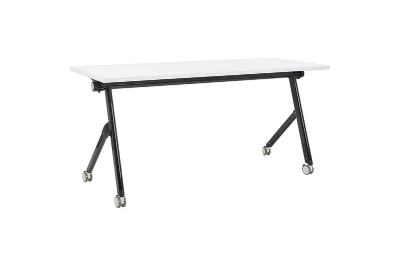 Hopfällbart skrivbord Bendi Vit/Svart, 160x60x75 cm - Vit/Svart, 160x60x75 cm — Vit/Svart, 160x60x75 cm
