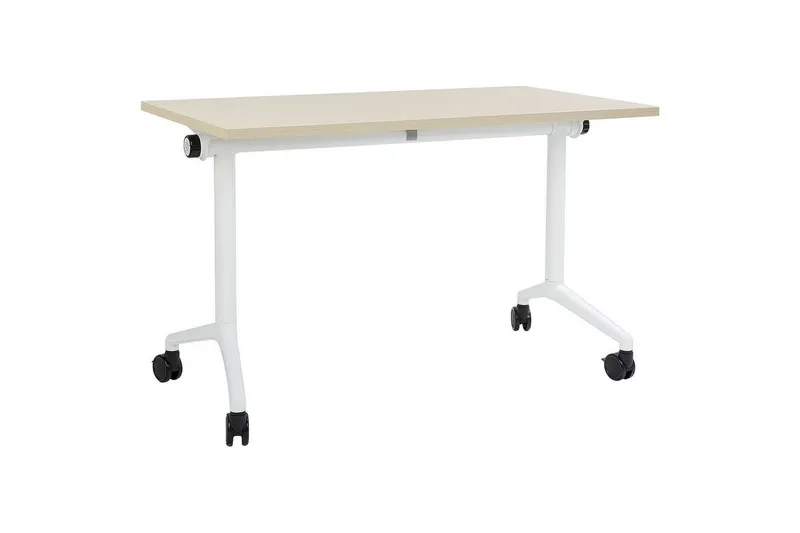 Hopfällbart skrivbord Cavi Ljus trä/vit, 120x60x75 cm - Ljus trä/vit, 120x60x75 cm — Ljus trä/vit, 120x60x75 cm