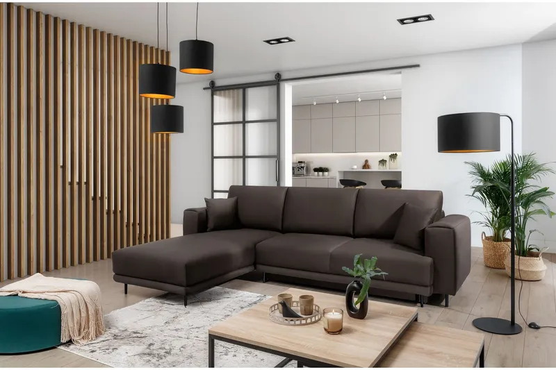 Hopland 3-sits Bäddsoffa m. Divan med Förvaring - Grå (Art.nr 1767175) — Grå