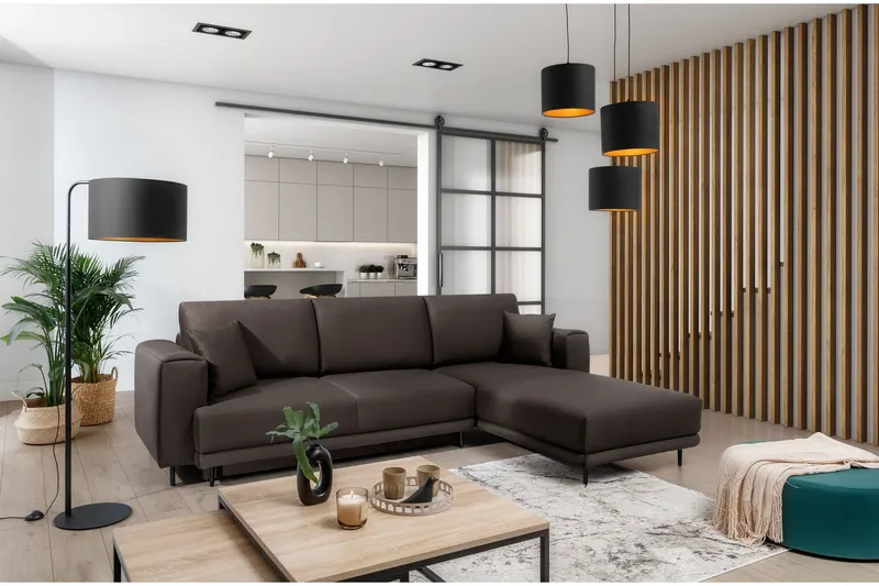 Hopland 3-sits Bäddsoffa m. Divan med Förvaring - Grå (Art.nr 1767204) — Grå