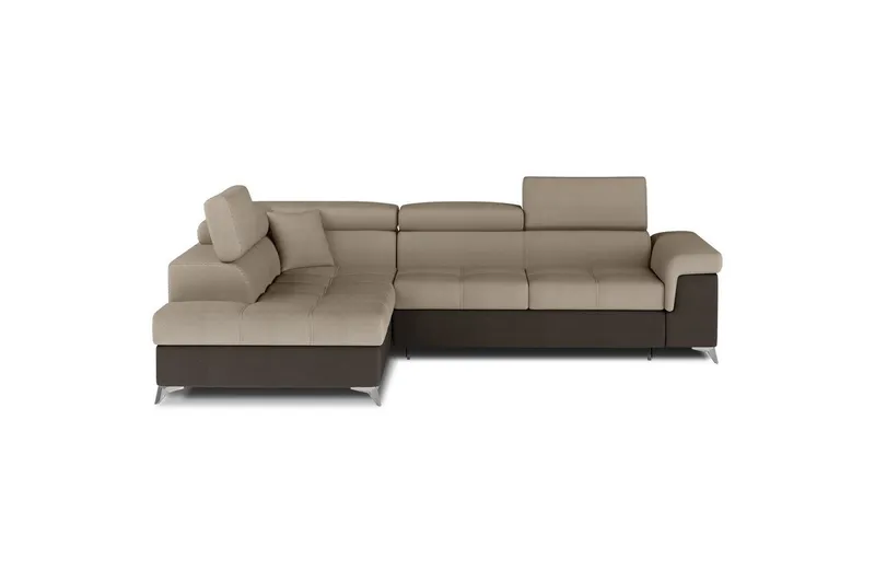 Hörnsoffa Eltap Eridano 275x202x88 cm - Monolith 09, Monolith 29, Mörkbeige, Brun, Höger — Monolith 09, Monolith 29, Mörkbeige, Brun, Höger