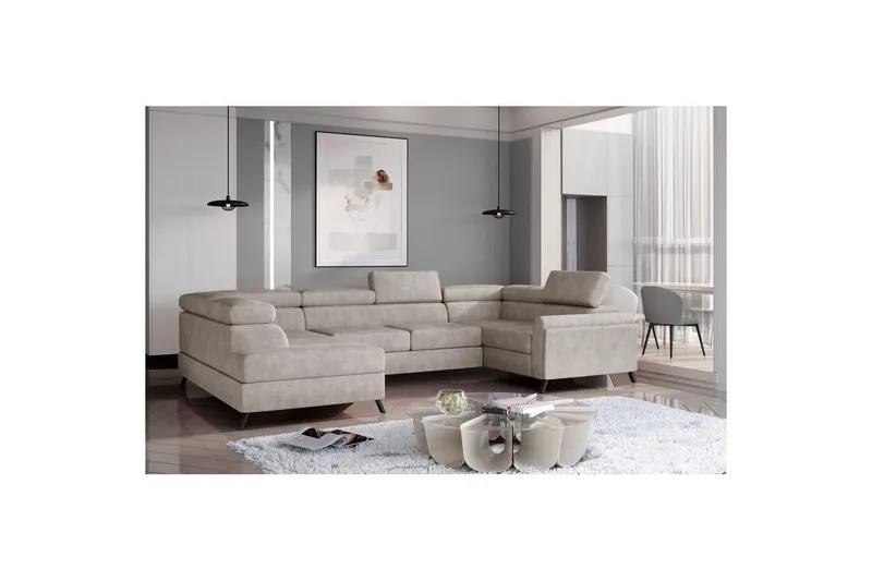 Hörnsoffa Eltap Escada 336x200x92 cm - Dora 21, Beige, Vänster — Dora 21, Beige, Vänster