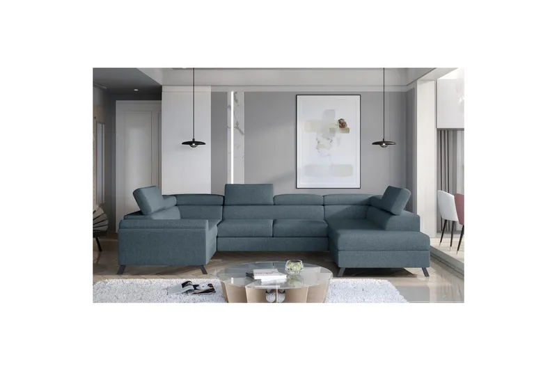 Hörnsoffa Eltap Escada 336x200x92 cm - Grande 75, Grön, Höger — Grande 75, Grön, Höger