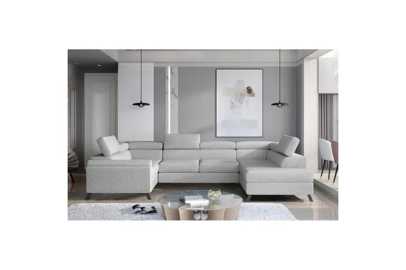 Hörnsoffa Eltap Escada 336x200x92 cm - Grande 81, Grå, Höger — Grande 81, Grå, Höger
