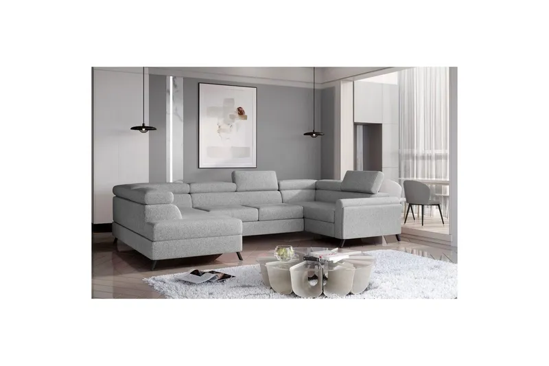 Hörnsoffa Eltap Escada 336x200x92 cm - Grande 81, Grå, Vänster — Grande 81, Grå, Vänster
