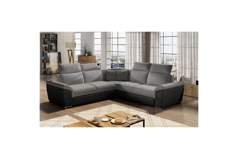 Hörnsoffa Eltap Federico 266x102x266 cm - Sawana 05, Soft 11, Mörkgrå, Universell — Sawana 05, Soft 11, Mörkgrå, Universell