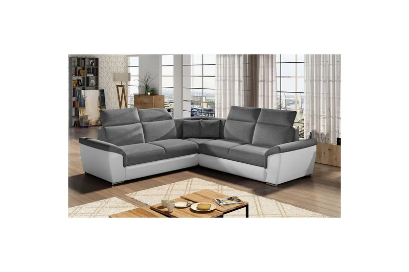 Hörnsoffa Eltap Federico 266x102x266 cm - Sawana 05, Soft 17, Mörkgrå, Universell — Sawana 05, Soft 17, Mörkgrå, Universell