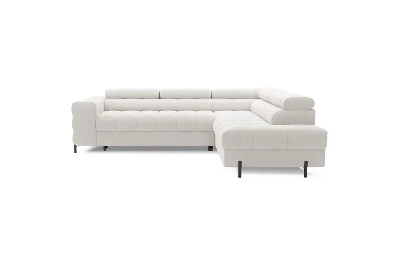 Hörnsoffa Eltap Ferucce 276x200x93 cm - Amore 01, Vit, Höger — Amore 01, Vit, Höger