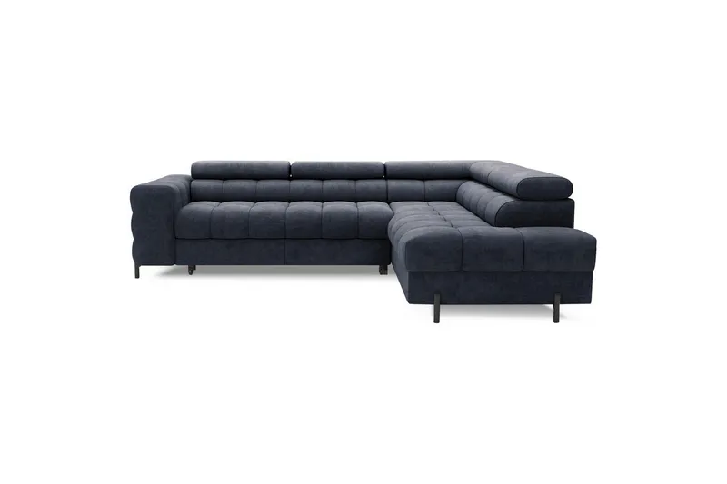 Hörnsoffa Eltap Ferucce 276x200x93 cm - Aura 40, Mörkblå, Höger — Aura 40, Mörkblå, Höger