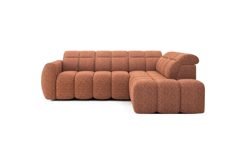 Hörnsoffa Eltap Flconn 258x208x107 cm - Korallin 30, Orange, Höger — Korallin 30, Orange, Höger