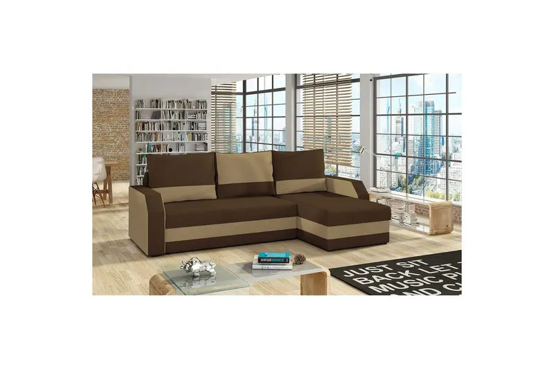 Hörnsoffa Eltap Giulio 239x150x86 cm - Alova 68, Alova 66, Beige — Alova 68, Alova 66, Beige