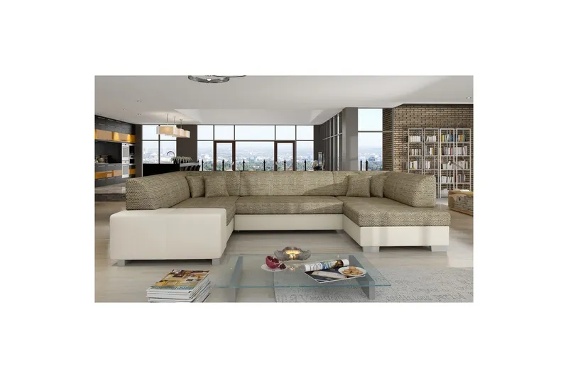 Hörnsoffa Eltap Isloren 322x204x72 cm - Berlin 03, Mjuk 33, Beige, Höger — Berlin 03, Mjuk 33, Beige, Höger