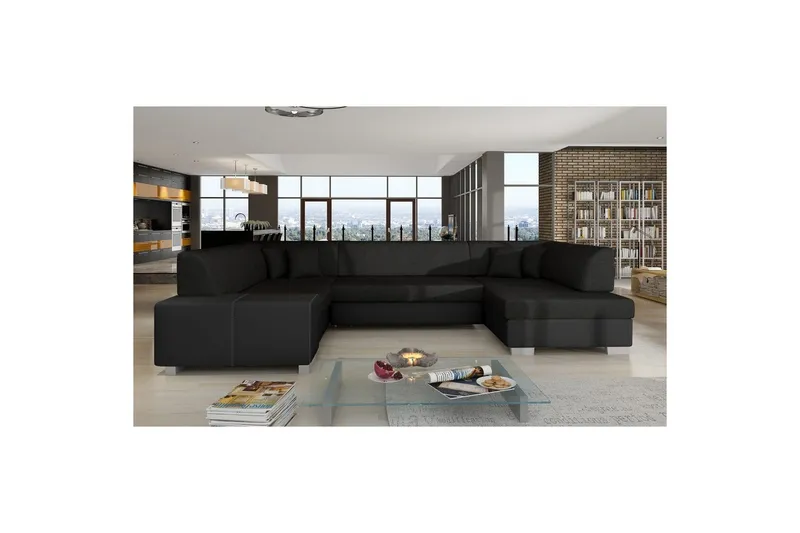 Hörnsoffa Eltap Isloren 322x204x72 cm - Sawana 14, Soft 11, Svart, Höger — Sawana 14, Soft 11, Svart, Höger