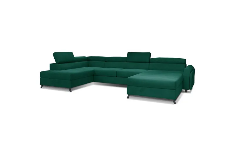 Hörnsoffa Eltap Josette 360x200x92 cm - Monolit 37, Grön, Vänster — Monolit 37, Grön, Vänster