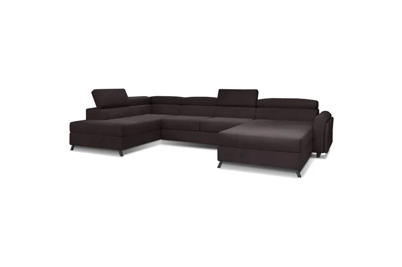 Hörnsoffa Eltap Josette 360x200x92 cm - Monolith 29, Mörk Brun, Vänster — Monolith 29, Mörk Brun, Vänster