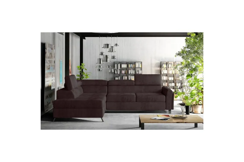 Hörnsoffa Eltap Kairos 265x200x92 cm - Kronos 06, Brun, Vänster — Kronos 06, Brun, Vänster