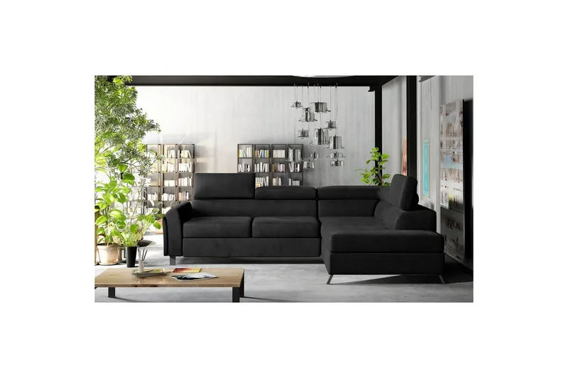 Hörnsoffa Eltap Kairos 265x200x92 cm - Mat Velvet 99, Blå, Höger — Mat Velvet 99, Blå, Höger