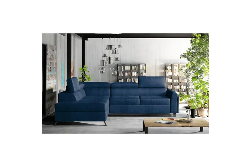 Hörnsoffa Eltap Kairos 265x200x92 cm - Monolit 77, Blå, Vänster — Monolit 77, Blå, Vänster