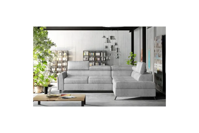 Hörnsoffa Eltap Kairos 265x200x92 cm - Monolit 84, Ljusgrå, Höger — Monolit 84, Ljusgrå, Höger