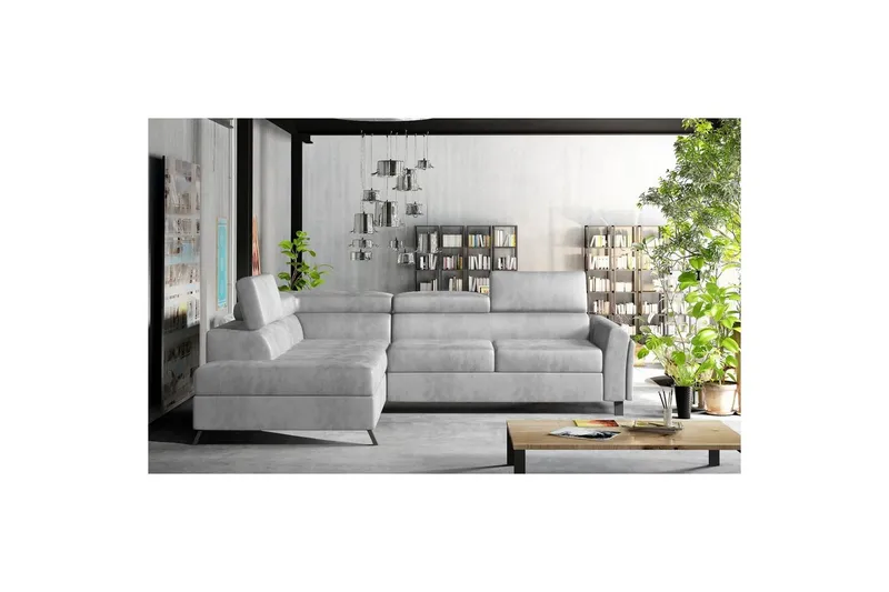 Hörnsoffa Eltap Kairos 265x200x92 cm - Monolit 84, Ljusgrå, Vänster — Monolit 84, Ljusgrå, Vänster