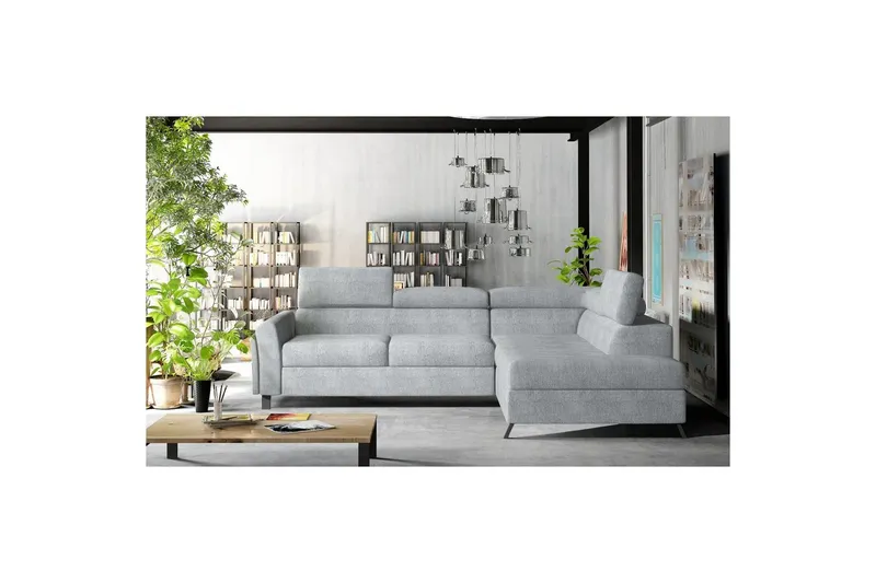 Hörnsoffa Eltap Kairos 265x200x92 cm - Omega 02, Grå, Höger — Omega 02, Grå, Höger