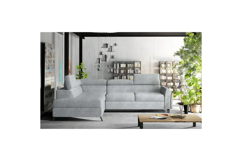 Hörnsoffa Eltap Kairos 265x200x92 cm - Omega 02, Grå, Vänster — Omega 02, Grå, Vänster