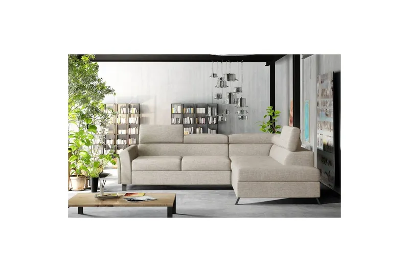 Hörnsoffa Eltap Kairos 265x200x92 cm - Överdrag 02, Ljusgrå, Höger — Överdrag 02, Ljusgrå, Höger