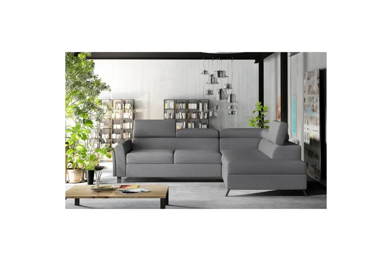 Hörnsoffa Eltap Kairos 265x200x92 cm - Primo 96, Mörkgrå, Höger — Primo 96, Mörkgrå, Höger