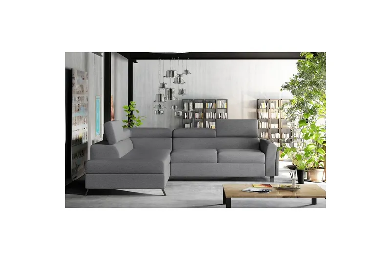 Hörnsoffa Eltap Kairos 265x200x92 cm - Primo 96, Mörkgrå, Vänster — Primo 96, Mörkgrå, Vänster