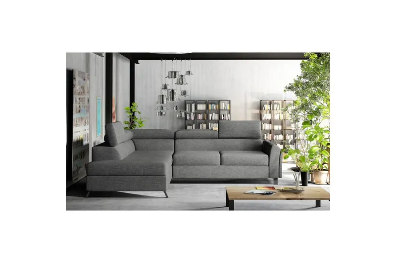 Hörnsoffa Eltap Kairos 265x200x92 cm - Sawana 05, Grå, Vänster — Sawana 05, Grå, Vänster