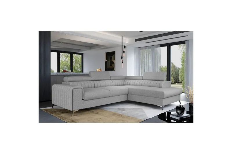 Hörnsoffa Eltap Laurence 278x205x92 cm - Grande 81, Grå, Höger — Grande 81, Grå, Höger