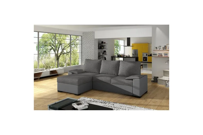 Hörnsoffa Eltap Letto 245x160x90 cm - Sawana 05, Soft 29, Grå — Sawana 05, Soft 29, Grå