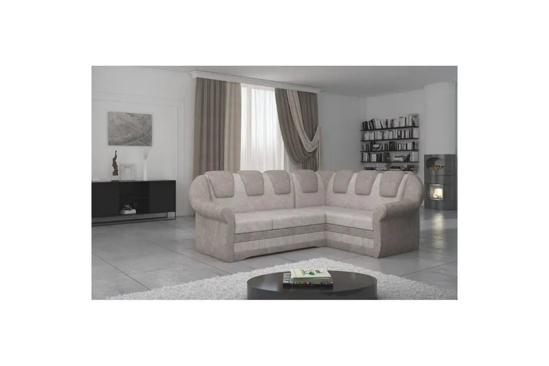 Hörnsoffa Eltap Lord II 243x195x112 cm - Dora 21, Dora 22, Beige, Brun, Höger — Dora 21, Dora 22, Beige, Brun, Höger