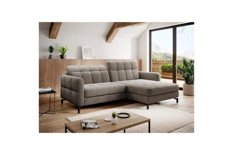 Hörnsoffa Eltap Lorelle 225x160x105 cm - Berlin 03, Beige, Höger — Berlin 03, Beige, Höger