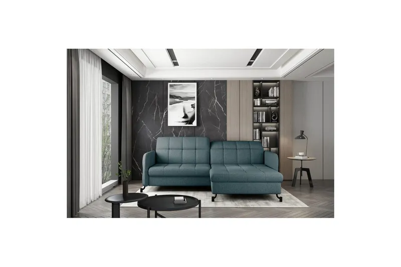 Hörnsoffa Eltap Lorelle 225x160x105 cm - Grande 75, Grön, Höger — Grande 75, Grön, Höger