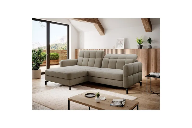 Hörnsoffa Eltap Lorelle 225x160x105 cm - Inari 23, Brun, Vänster — Inari 23, Brun, Vänster