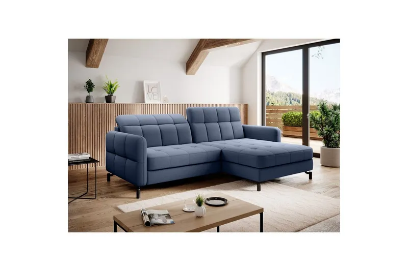 Hörnsoffa Eltap Lorelle 225x160x105 cm - Omega 86, Blå, Höger — Omega 86, Blå, Höger