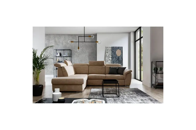 Hörnsoffa Eltap Loreto 260x210x102 cm - Dora 21, Beige, Vänster — Dora 21, Beige, Vänster